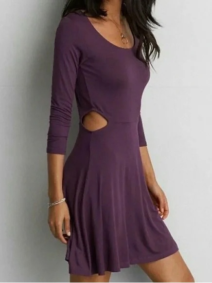 American Eagle Soft And Sexy Plum Dress